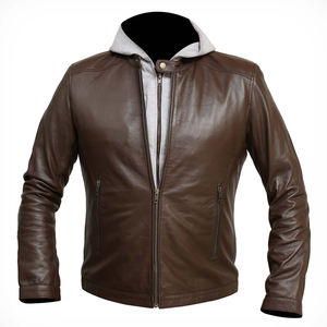Chaqueta de Cuero Estilo Bomber para Hombre, Hecha a Mano, de Alta Calidad, para Invierno, Cálida, Nueva, Moderna, Personalizada, Color Marrón - Product Image 1
