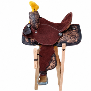 Silla de Montar Occidental de Cuero de Alta Calidad |   Marrón Tallado a Mano Duradero |   Equitación |   Cómodo y Práctico |   Exportación de Equipo de Equitación - Product Image 1
