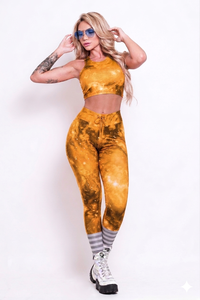 Conjunto de Yoga para Mujer, de la Mejor Calidad, Texturizado, con Costuras Sólidas, Estampado Digital, 2 Piezas, Transpirable, Cintura Alta - Product Image 3