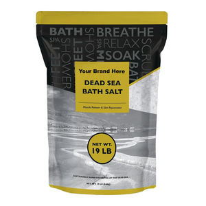 อะโรมาซอง อินเตอร์เนชั่นแนล เกลืออาบน้ำทะเลเดดซีออร์แกนิก ผลิตในสหรัฐอเมริกา น้ำหนัก 19 ปอนด์ รุ่น 227 ผลิตแบบล็อตเล็ก ผสมผงผ่อนคลายอย่างล้ำลึก - Product Image 1
