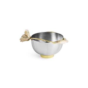 Cuenco de metal de inspiración vintage para decoración del hogar con detalles antiguos y un atractivo elegante y atemporal. - Product Image 4