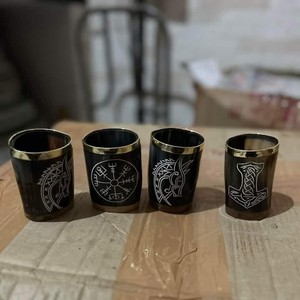 Best Handmade Eco-Friendly Buffalo Horn Shot Cups Handmade Cow Drinking Horn Ox Horn Viking Mug for Parties and Toasts - Product Image 6