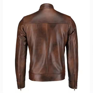 <b>Men's</b> New Fashion Brown <b>Leather</b> <b>Jacket</b> for sale Zipper Winter Motorcycle <b>Jacket</b> Plus Size Coats with Big <b>jacket</b> for <b>men</b> - Product Image 5