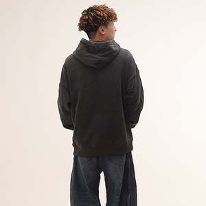 Wholesale <b>Men's</b> 100% Cotton <b>Pullover</b> Hoodie Winter Oversized with Custom Logo Anti-Wrinkle Anti-Shrink Rhinestone Letter Pattern - Product Image 4