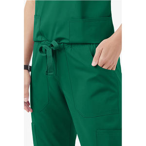 ชุดยูนิฟอร์มพยาบาลแบบใหม่ ราคาโรงงาน ขายส่ง ดีไซน์เรียบง่าย เอวยางยืดพร้อมเชือกผูก ทรงเข้ารูป ยืดหยุ่นได้ ชุดสครับสำหรับผู้หญิง - Product Image 6