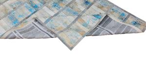 พรมขนสัตว์หนังวัวสีเทาทำด้วยมือสำหรับห้องนั่งเล่นบ้านและสำนักงานในร่มกลางแจ้ง - Product Image 3