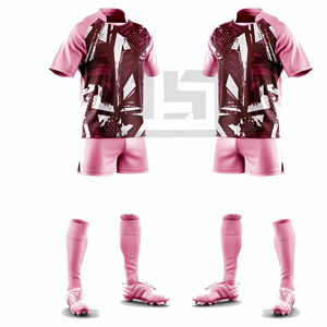 Ensemble d'uniformes de rugby personnalisés, maillot et short sublimés, vêtements de sport respirants, broderie 3D, écologiques, pour les professionnels - Product Image 2