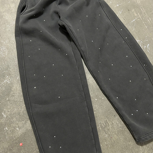 Men Oversized Sweatpants Heavyweight Cotton Rhinestone Streetwear Joggers Custom Logo Baggy Sweat <b>Pants</b> - Product Image 3