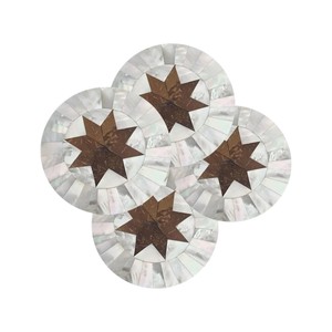 Elegant Shell Inlay <b>Drink</b> <b>Coasters</b> for Home Decor - Product Image 1