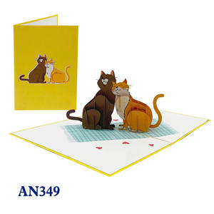 Decoración para el Hogar con Estilo Animal, Tendencia en Hanoi, Venta al por Mayor, Tarjetas Pop 3D de Gatos con Diseño Personalizado, Hechas a Mano con Corte Láser en Papel Offset - Product Image 5