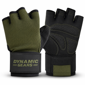 Weight Lifting Gym Workout Fingerless Weight Lifting Gloves With Wrist Wrap Support Full Palm Protection Non Slip - Product Image 5