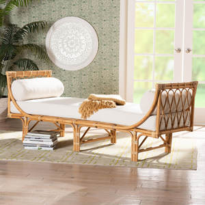 Modern Bohemian <b>Rattan</b> <b>Daybed</b> Handcrafted Turning Tool for Outdoor Living - Product Image 3