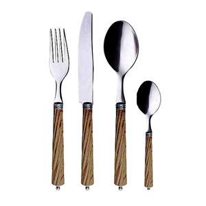 ชุดช้อนส้อมสแตนเลสแบบมีที่จับ2ชิ้น24ชิ้นเคลือบด้วย PVD เคลือบ202โลหะเกรด304 - Product Image 1