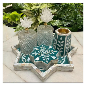 shell Pearl <b>Mother</b> of Pearl Bakhoor Burner Set Luxury Iridescent Shell Mosaic Incense Holder for Premium Modern Decor - Product Image 6