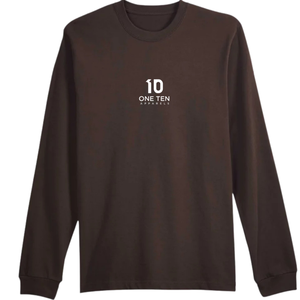 เสื้อยืดแขนยาวเนื้อหนา สีน้ำตาลช็อกโกแลต ผ้าฝ้ายพรีเมียม เสื้อยืดลำลอง สวมใส่สบาย ระบายอากาศได้ดี เสื้อเปล่าไม่มีลาย - Product Image 1