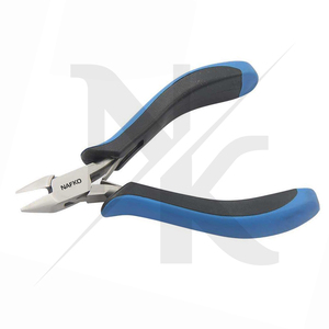 Top Quality Flush <b>Cutter</b> 120mm With Spring Black & Blue Ergonomic Handles Non-Slip Grip Joint Box Jewelry Making wire <b>cutters</b> - Product Image 4
