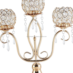 Soporte de vela de 3 brazos ecológico hecho a mano de cristal para boda Navidad y San Valentín decoración del hogar regalo - Product Image 5