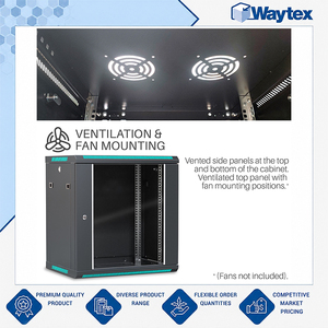 Gabinete de Red de 19 Pulgadas y 12U, Compatible con EIA-310-D/IEC 60297, Montable en Rack, con Puerta de Vidrio (Sin Ensamblar), para Oficinas e Industria de Telecomunicaciones - Product Image 5