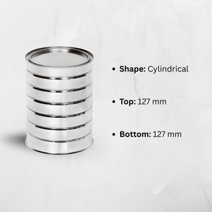 Cylindrical Food Tin Can - 127 mm - Product Image 2
