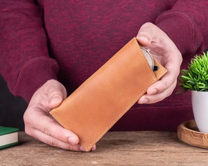 New Genuine Leather Glasses Cover Luxury Eyewear <b>Case</b> Full Grain Leather <b>Sunglasses</b> Pouch Bulk Wholesale Manufacturer LGC-0105 - Product Image 2