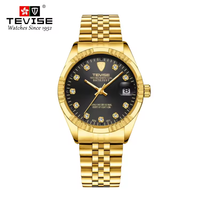 Montre mécanique automatique de luxe TEVISE 629 pour homme, design squelette, mode, affaires, bracelet en acier inoxydable, OEM ODM, étanche