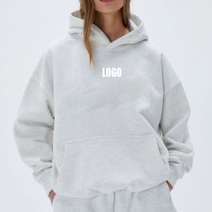 SHAFIQ SPORTS Unisex <b>Pink</b> Fleece Half-Zip Breathable Polyester/Cotton Hooded <b>Tracksuit</b> <b>Set</b> Casual Loose Full Sleeve Solid Color - Product Image 5