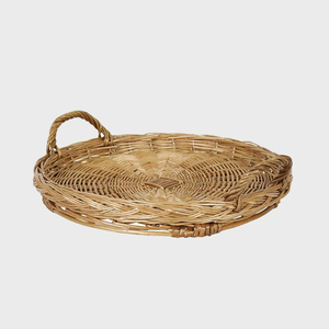 Plateau de service en rotin tressé à la main avec poignée en forme de cœur pour le rangement du café/du fruit à prix avantageux - Product Image 5