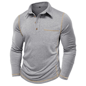 Pull en laine élégant pour homme, chemise en tricot à manches longues pour un usage décontracté en hiver, respirant, chaud, taille XXL, polos personnalisés - Product Image 2