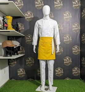 Tablier de Chef Personnalisé avec Logo pour Restaurant, Bar, Cuisine, Hôtel – Tablier Artisanat Jaune pour Cuisinier - Product Image 3