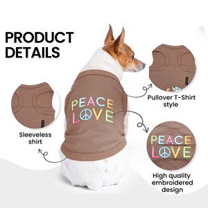 Manufacture Customized Text Pet Clothes Dog <b>T</b> Shirt Cotton Blank Puppy Vest Soft Trendy <b>Cat</b> Apparel Plain Solid Color - Product Image 2