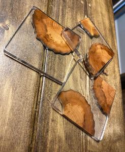 Juego de posavasos de resina de madera de alta demanda, posavasos de epoxi, juego de posavasos de resina, tapetes y almohadillas para mesa de comedor a un precio de fábrica muy bajo - Product Image 5