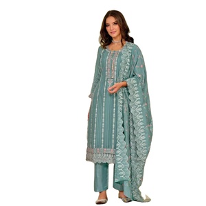 New Latest Premium <b>Silk</b> with Heavy Embroidered Kurti Set for Women - Product Image 2
