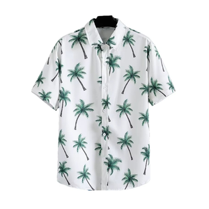 Chemise de plage décontractée pour homme à manches courtes, style hawaïen personnalisé, imprimé cool, chemise de couple - Product Image 1