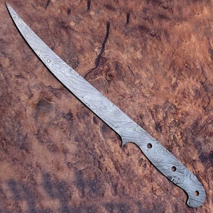 Cuchillo de acero damasco hecho a mano para cocina, Chef, hogar, profesional, hoja en blanco, hoja con patrón giratorio - Product Image 4