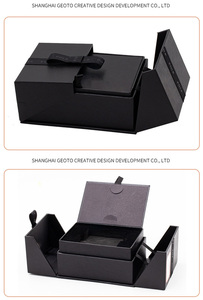 Scatola regalo cosmetica a doppia apertura, scatola per gioielli, scatola universale per accessori trucco - Product Image 4