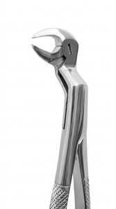 Forceps d'extraction dentaire pour molaires inférieures, revêtement chromé, poignées texturées, bec courbé, instrument chirurgical en acier inoxydable - Product Image 5