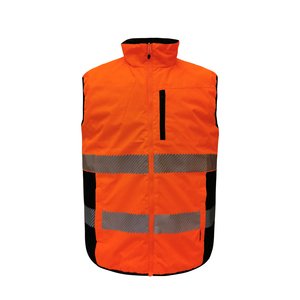 Gilet réversible personnalisé en gros, double face, pour l'hiver, gilet de sécurité réversible - Product Image 4