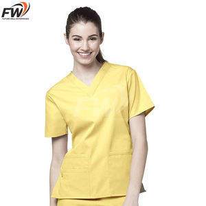 Uniforme Médico de 2 Piezas, Tejido de Spandex/Poliéster, Manga Corta, Profesional, Cómodo, Transpirable, Antiarrugas, de Secado Rápido - Product Image 5