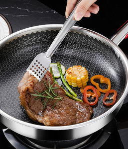 Premium Deep Saute Pan With Tempered Glass Lid Professional Grade Stainless Steel Body Nonstick Scratch Resistant Interior - Product Image 6