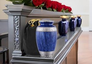 Exclusive Adult Aluminum Cremation <b>Keepsake</b> Urn Funeral Memorial <b>Ash</b> Storage Holder With Premium Decorative Texture - Product Image 4