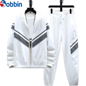 Top Trend Men Clothes Outfit Custom Nylon Windbreaker Set <b>Stand</b> up Collar Zip up Windbreaker Warm Jacket & Pants Outdoor Wear - Product Image 2