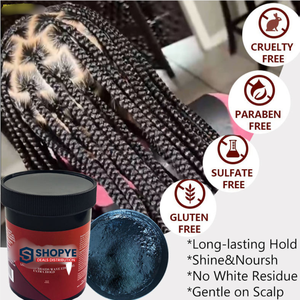 Gel Coiffant Fixation Extra Forte pour Tresses et Bords, Formule Aquatique Non Grasse, Sans Résidus, pour Locs, Twists, Tresses et Cheveux Secs, Rouge Naturel - Offre Spéciale - Product Image 5