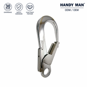 Safety CE Certified HM Captive Eye Heavy Industry Anodized Plain Finish Industrial Forged Aluminum Alloy Rebar <b>Hook</b> 22kN - Product Image 1