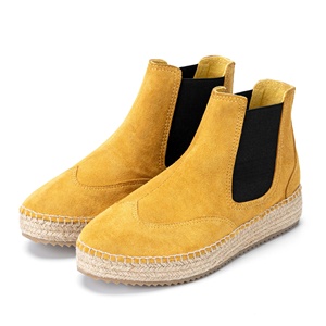 OEM, ODM Botas Chelsea de mujer en ante de cabra, botas de alpargatas, arena, calzado de mujer, hecho en Bangladesh - Product Image 2