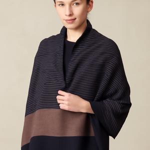 Écharpe pour femme en laine fine et soie, tissée à carreaux, longue, respirante, séchage rapide, durable, légère - Product Image 6