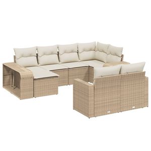 Conjunto de Sofás de Jardín en Beige y Blanco Crema - Product Image 2