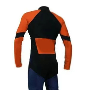 Combinaison de plongée pour femmes, deux poches, fermeture éclair, style bicolore, en spandex/nylon, col montant, ensemble de plongée - Product Image 4