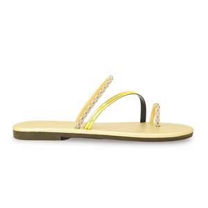 Chaussures plates dorées décontractées CL1968 confortables pour tous les jours - Product Image 4