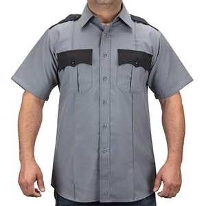 Venta al por mayor de alta calidad OEM Logo algodón poliéster diferentes colores manga larga uniforme camisa guardia de seguridad uniformes - Product Image 6