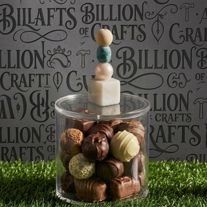 Pot de rangement en plexiglas transparent décoratif pour fruits secs, chocolat, dattes, cadeau fait main - Product Image 4